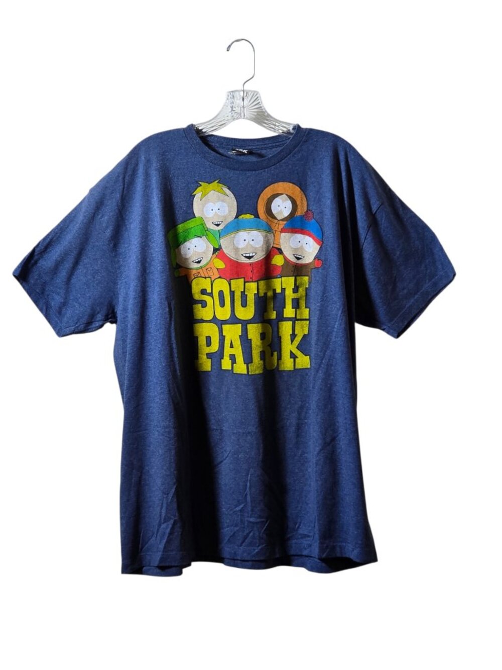 South Park Graphic T-Shirt Mens XXL Blue Cartoon Tee Comedy Central Characters